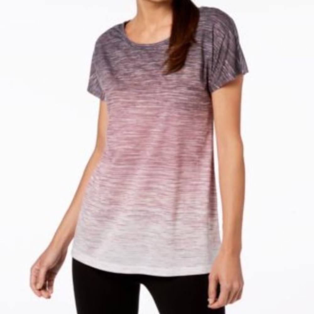 Ideology Lavender Ombre Short Sleeve Top